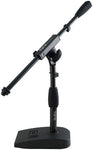 Gator Frameworks Short Weighted Base Microphone Stand with Soft Grip Twist Clutch, Boom arm - Texas Tour Gear