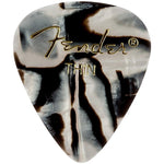 Fender 351 Shape Premium Picks, Zebra Celluloid Thin