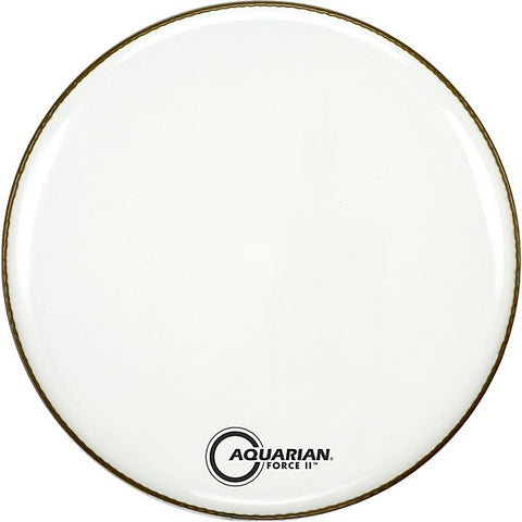 Aquarian Force II Resonant Bass Drum Head White 20 In