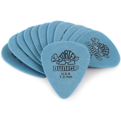 Dunlop Tortex Standard Guitar Picks - 12-Pack - 1.0mm - Blue