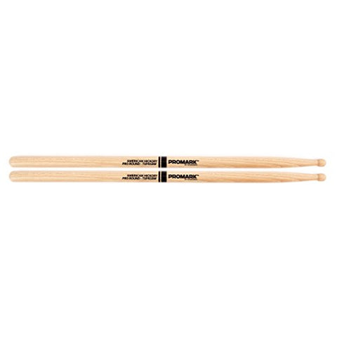 Pro-Mark TXPR5BW Hickory 5B "Pro-Round" Wood Tip Drum Sticks