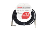 Gator Backline Series 20 Foot Strt to RA instrument Cable