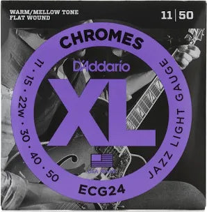 D'Addario ECG24 Chromes - Flatwound Guitar Strings 11-50