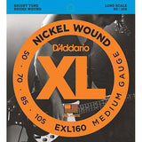 D'Addario EXL160 Bass Medium nickel wound - Texas Tour Gear