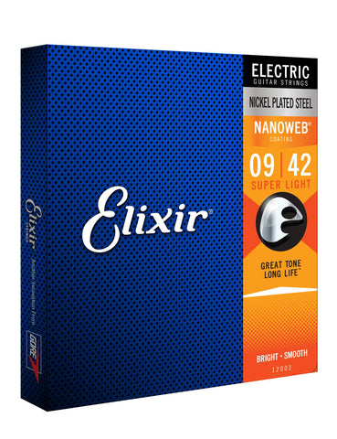 Elixir Nanoweb Electric Guitar Strings - .09-.042 Medium