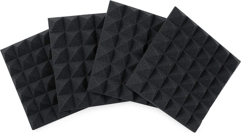 Gator 4-pack of Charcoal 12-inch x 12-inch Acoustic Pyramid Panel