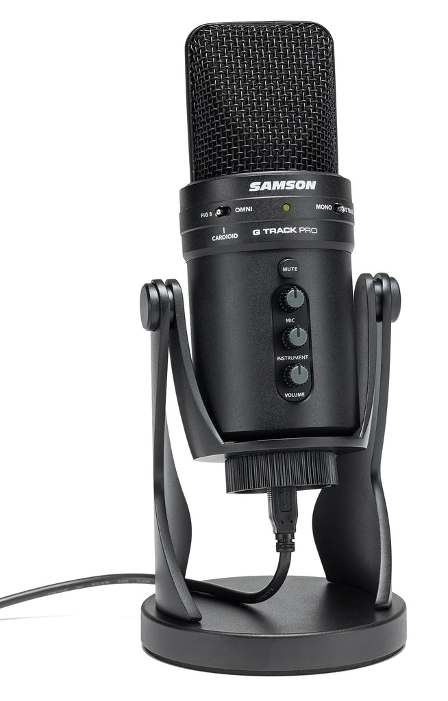 Samson G-Track Pro USB Microphone with Built-In Audio Interface (Black)