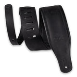 Levy's 3.25″ Wide Butter Leather Guitar Strap – PM32BH-BLK