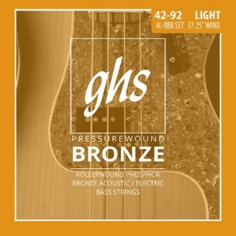 GHS 4L-RBB Pressurewound Acoustic/Electric Bass Strings (42-92 Light)